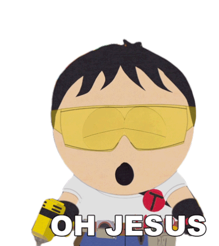 Oh Jesus Toolshed Sticker - Oh Jesus Toolshed Stan Marsh Stickers