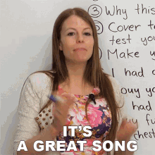 Its A Great Song Emma GIF - Its A Great Song Emma Learn English With Emma GIFs