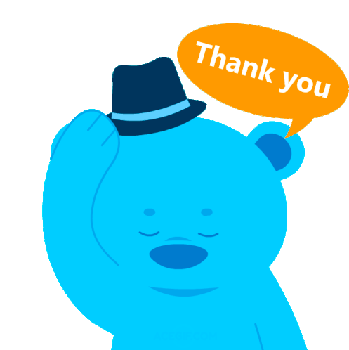 Thank You Sticker - Thank You Bear Stickers