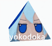 a blue pyramid with the word yoko doka on it