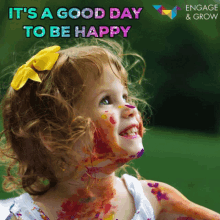 engage and grow karrie ann fox its a good day to be happy face paint happy kid