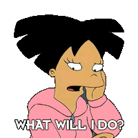 What Will I Do Amy Wong Sticker - What Will I Do Amy Wong Futurama Stickers