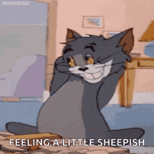 Shy Embarrassed GIF - Shy Embarrassed Tom And Jerry GIFs