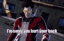No More Heroes Im Sorry You Hurt Your Back GIF - No More Heroes No More Hero Im Sorry You Hurt Your Back GIFs