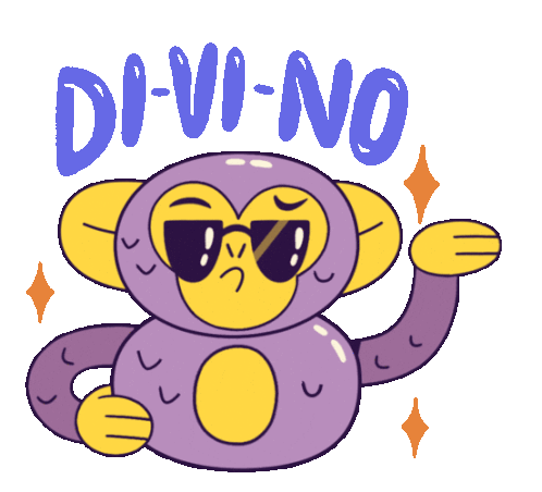 Monkey Says "Divine" In Spanish. Sticker - Mono Monito Monkey Cute Stickers