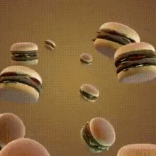 Cheeseburgers Flying GIF