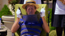 Giles Goes Sunbathing GIF - Whodunnit Abc Giles GIFs