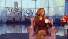 Wendy Williams Disapprovingly Putting Tea Mug Aside The Wendy Williams Show GIF