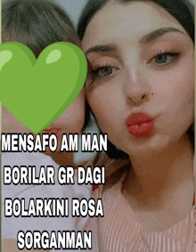 a picture of a woman and a child with the words mensafo am man borilar gr dagi bolarkini rosa sorganman