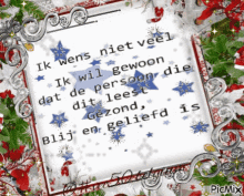 a christmas greeting card with a quote in a frame