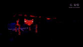 a stage with a lot of lights and a saudi arabia logo