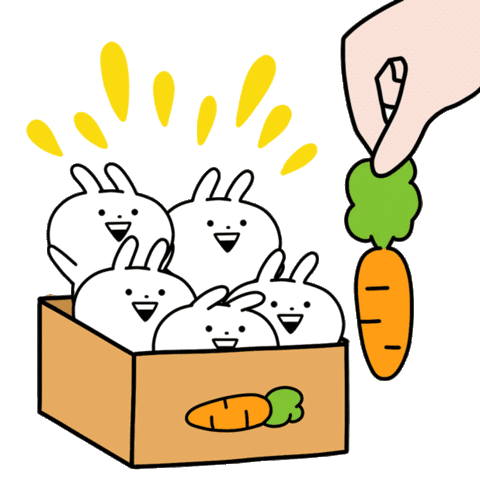 Vegetable Rabbits Sticker - Vegetable Rabbits Vegetables Stickers