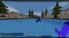 a screenshot of a minecraft game shows a sword being thrown in the air
