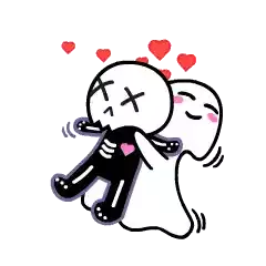Couple Hug Sticker - Couple Hug Cuddle Stickers
