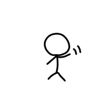 a drawing of a stick figure doing a handstand .