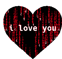 Love Love You Sticker - Love Love You Matrix Stickers