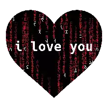 Love Love You Sticker - Love Love You Matrix Stickers