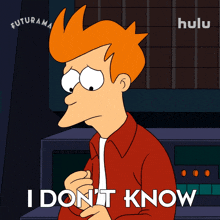 i don%27t know fry billy west futurama i%27m not sure