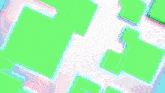 a green and pink background with a white circle in the center