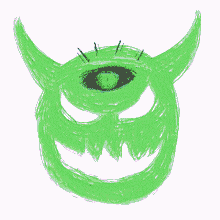 creepy logo devil changing color