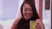 Vh1basketball Wife Cocktail GIF - Vh1basketball Wife Cocktail Laughing Black Woman GIFs