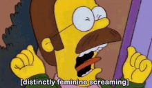 Ned Flanders Screaming - The Simpsons GIF - Screaming Yelling Ahhh GIFs