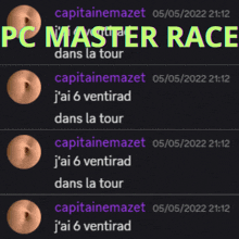 a poster for the pc master race shows a green background