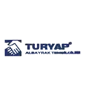 a blue logo for turyap shows a hand shaking