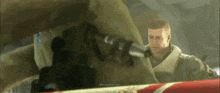 a man holding a gun in a video game says you need to rest