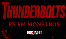 a poster for thunderbolts fe em monstros