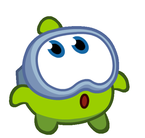 Amazed Nibble Nom Sticker - Amazed Nibble Nom Om Nom And Cut The Rope Stickers
