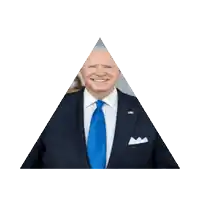 a pyramid with a man in a suit and tie