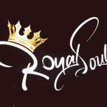 a logo for the royal soul family shows a heart with a crown on it
