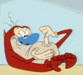 Ren And Stimpy Belly Button GIF