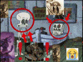 a cartoon scene with spongebob and a sign that says ' squidward '