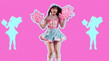 a cheerleader is wearing a number 48 jersey
