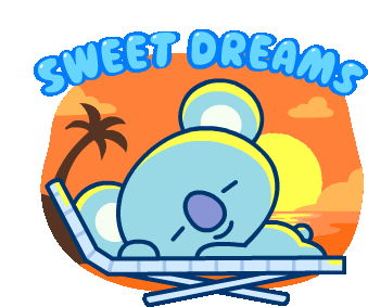 Bt21 Sweet Dreams Sticker - Bt21 Sweet Dreams Vacation Stickers