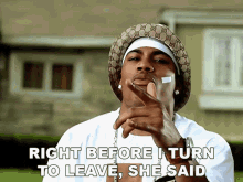 Right Before I Turn To Leave She Said Nelly GIF - Right Before I Turn To Leave She Said Nelly Dilemma Song GIFs