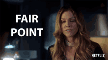 Fair Point Tricia Helfer GIF - Fair Point Tricia Helfer Charlotte Richards GIFs