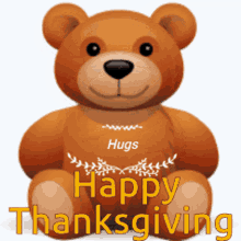 Happy Thanksgiving Hugs GIF - Happy Thanksgiving Hugs Bear GIFs