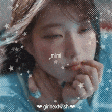 a picture of a girl with the name mimi written on it