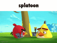 Angry Birds Splatoon GIF - Angry Birds Splatoon Angry Birds Slingshot Stories GIFs