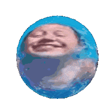 a pixelated image of a person 's face in a pool