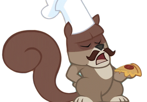 Squirrel Chef Sticker - Squirrel Chef Pizza Stickers