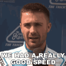 we had a really good speed ty majeski nascar we reached good speed we did well