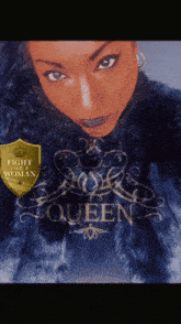 a woman in a fur coat is featured on the cover of a queen album