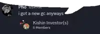 a screenshot of a conversation between pho and kishin investor ( s )