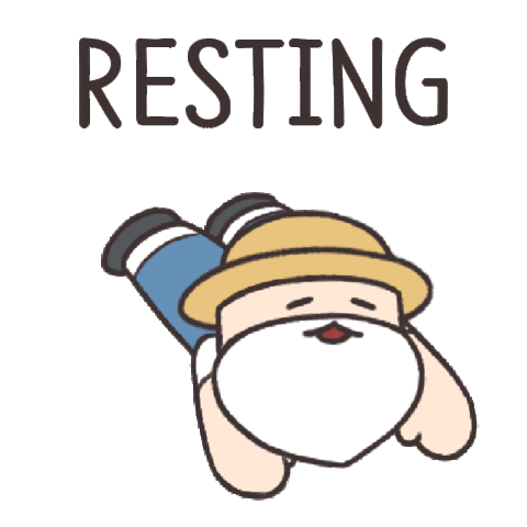 Relaxed Rest Sticker - Relaxed Rest Comfortable Stickers
