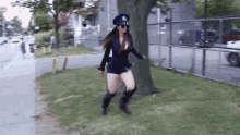 azzy azzy land stunts cop costume parkour