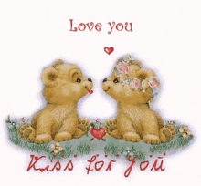 Bear Hearts GIF - Bear Hearts Kiss For You GIFs
